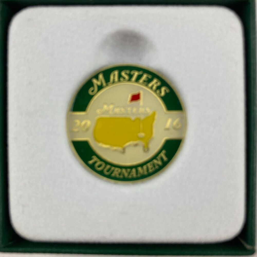 2016 Masters Tournament Augusta National Golf Ball Marker Green Box